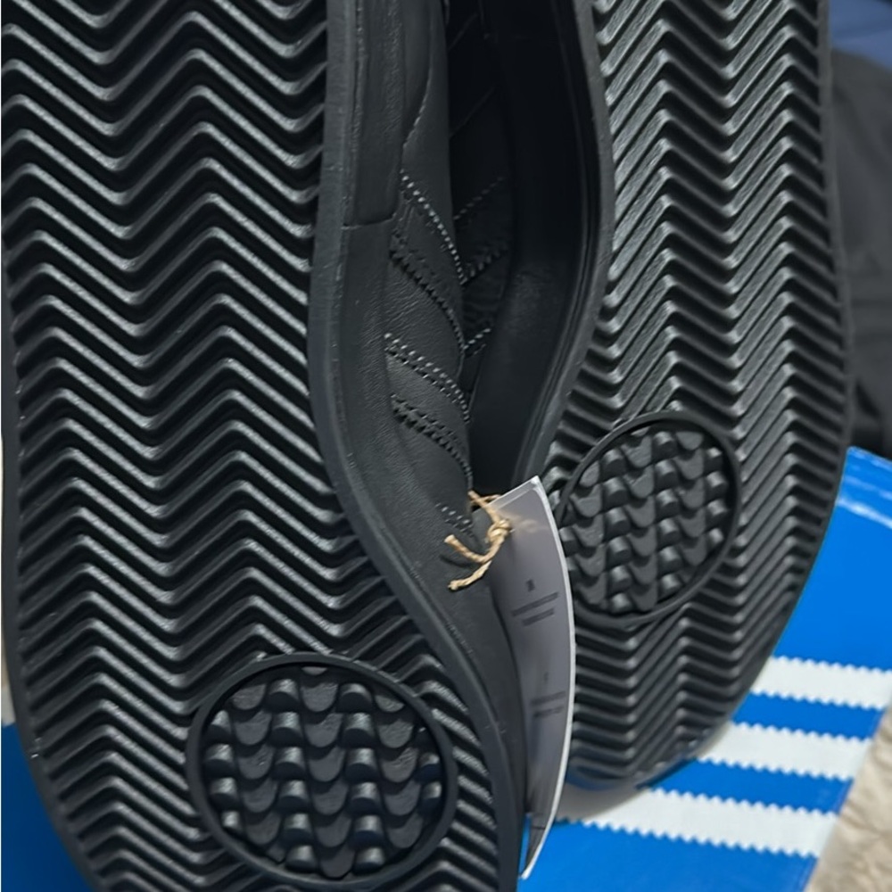 Adidas Men's Dark Leather Sneakers - Picture 5 of 6